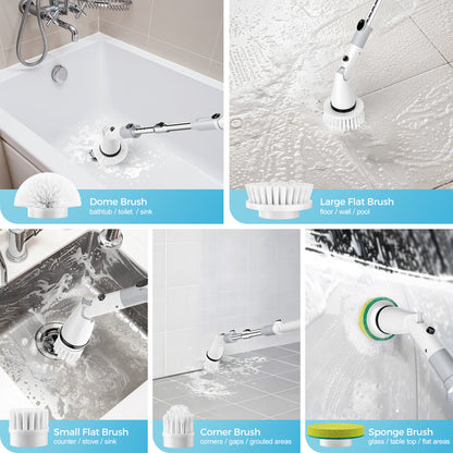 Tilswall tilswall electric spin scrubber, cordless grout shower